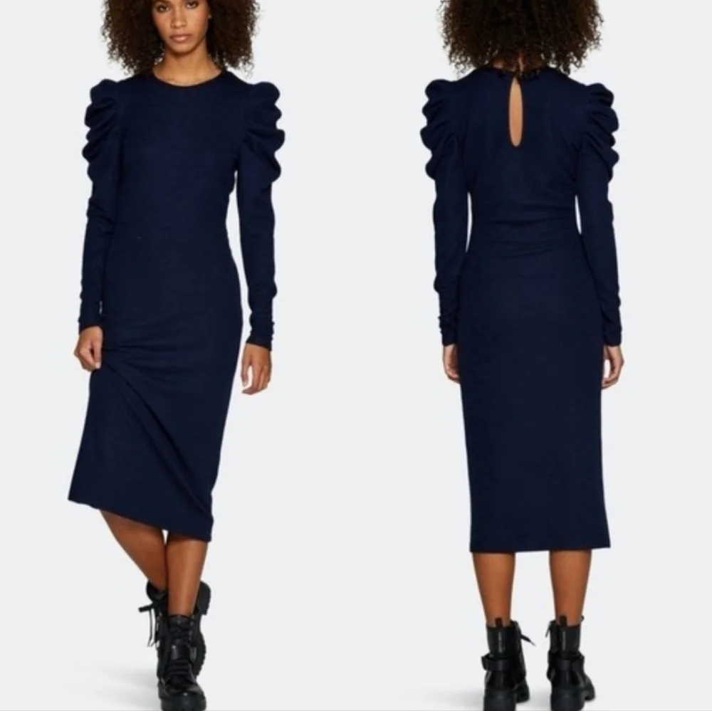 NWT Walter Baker 'Lela' Navy Blue Knit Dress - Picture 2 of 3